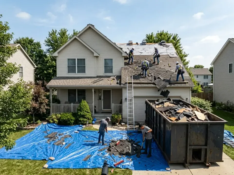 roof-replacement-debris-remova-004 — frequently asked questions, Cheapest Dumpster Rentals in Canyon Lake, TX
